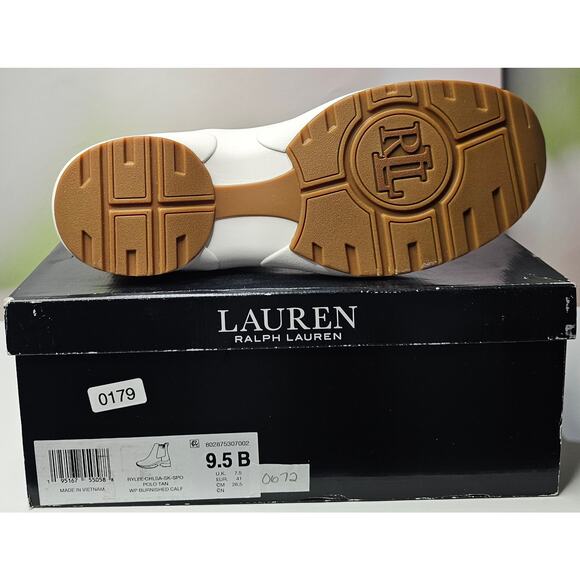 Ralph Lauren  Rylee Chelsea Slip-On Sneakers Deep Saddle Tan Size 9.5 NWT - Picture 6 of 6